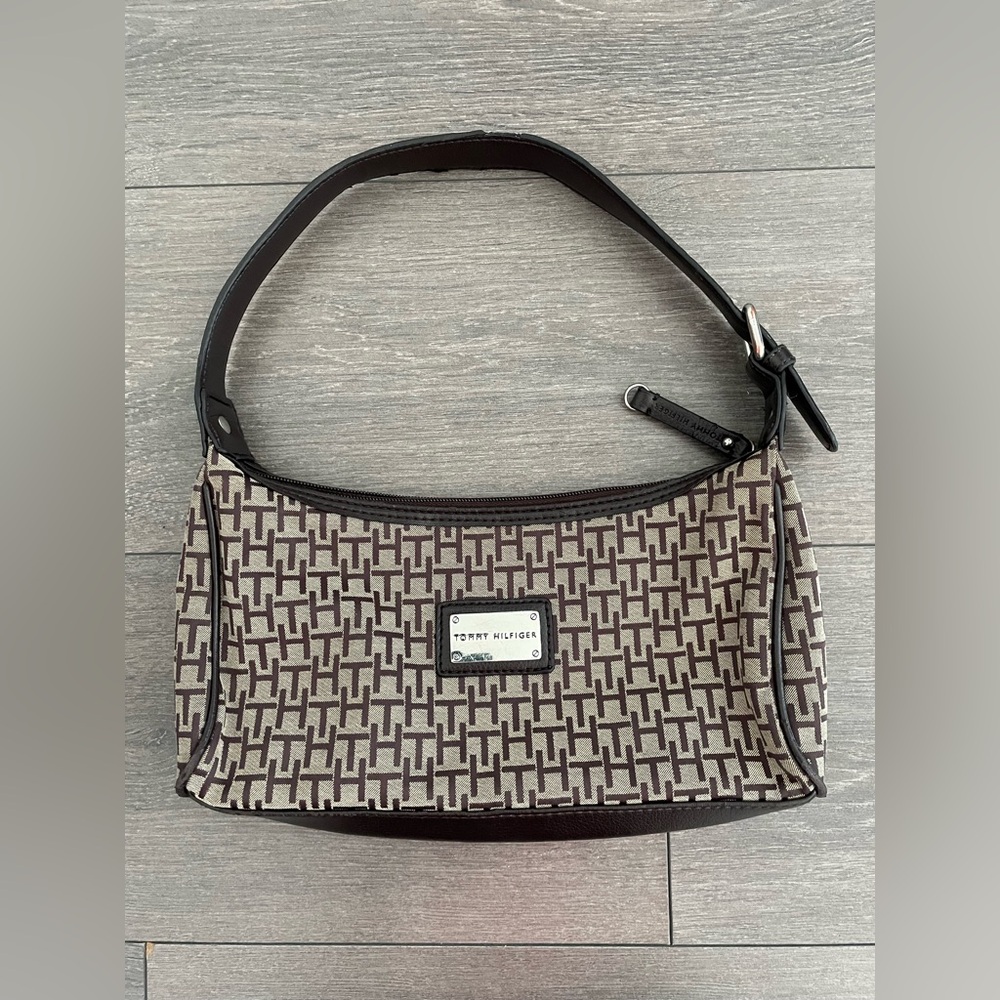 Tommy Hilfiger Brown Women's Bag handbag tote small  purse for wallet phone